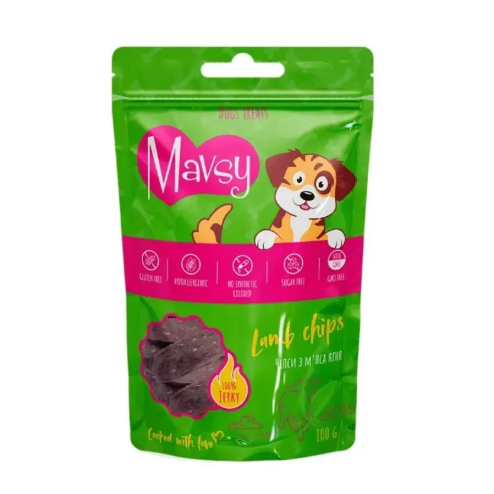 Лакомства для собак Mavsy Chips 100 г - ягненок