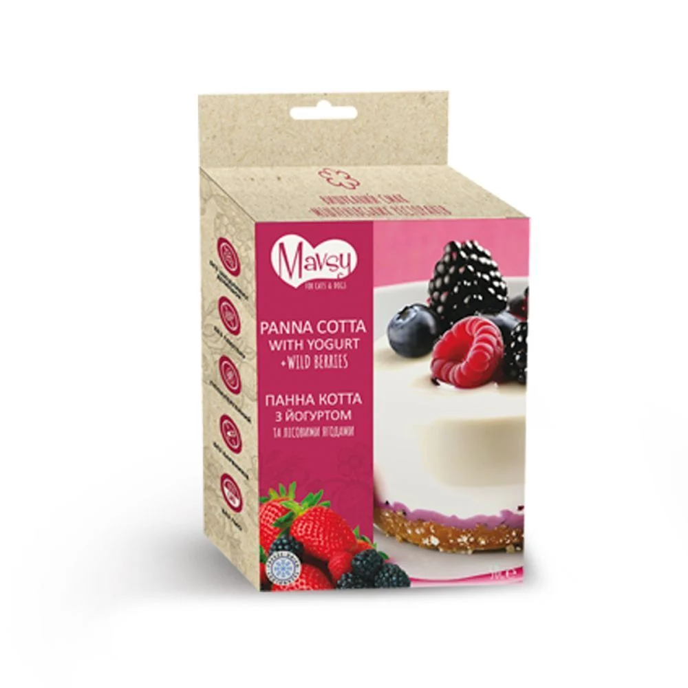 Ласощі для собак Mavsy Freeze dried 50 г - панна-котта з йогуртом Ласощі для собак Mavsy Freeze dried 50 г - панна-котта з йогуртом