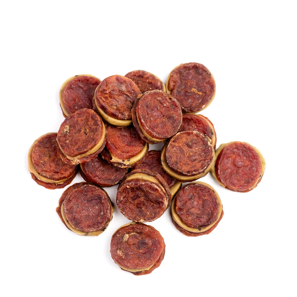 Ласощі для собак Mavsy Refined jerky 100 г - біфштекс з індички Ласощі для собак Mavsy Refined jerky 100 г - біфштекс з індички
