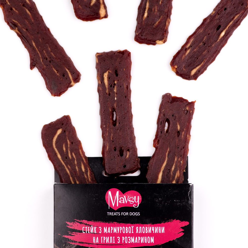 Лакомство для собак Mavsy Refined jerky 100 г - говядина