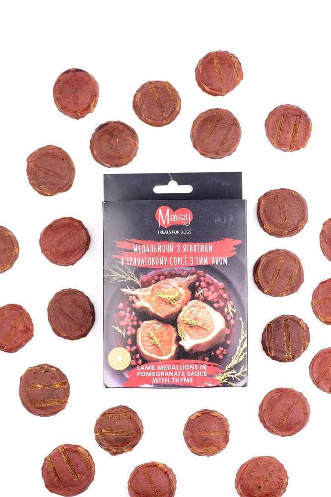 Ласощі для собак Mavsy Refined jerky 100 г - ягня