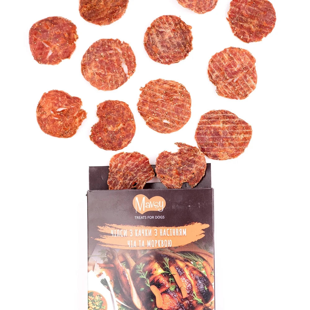 Ласощі для собак Mavsy Refined jerky 100 г - качка