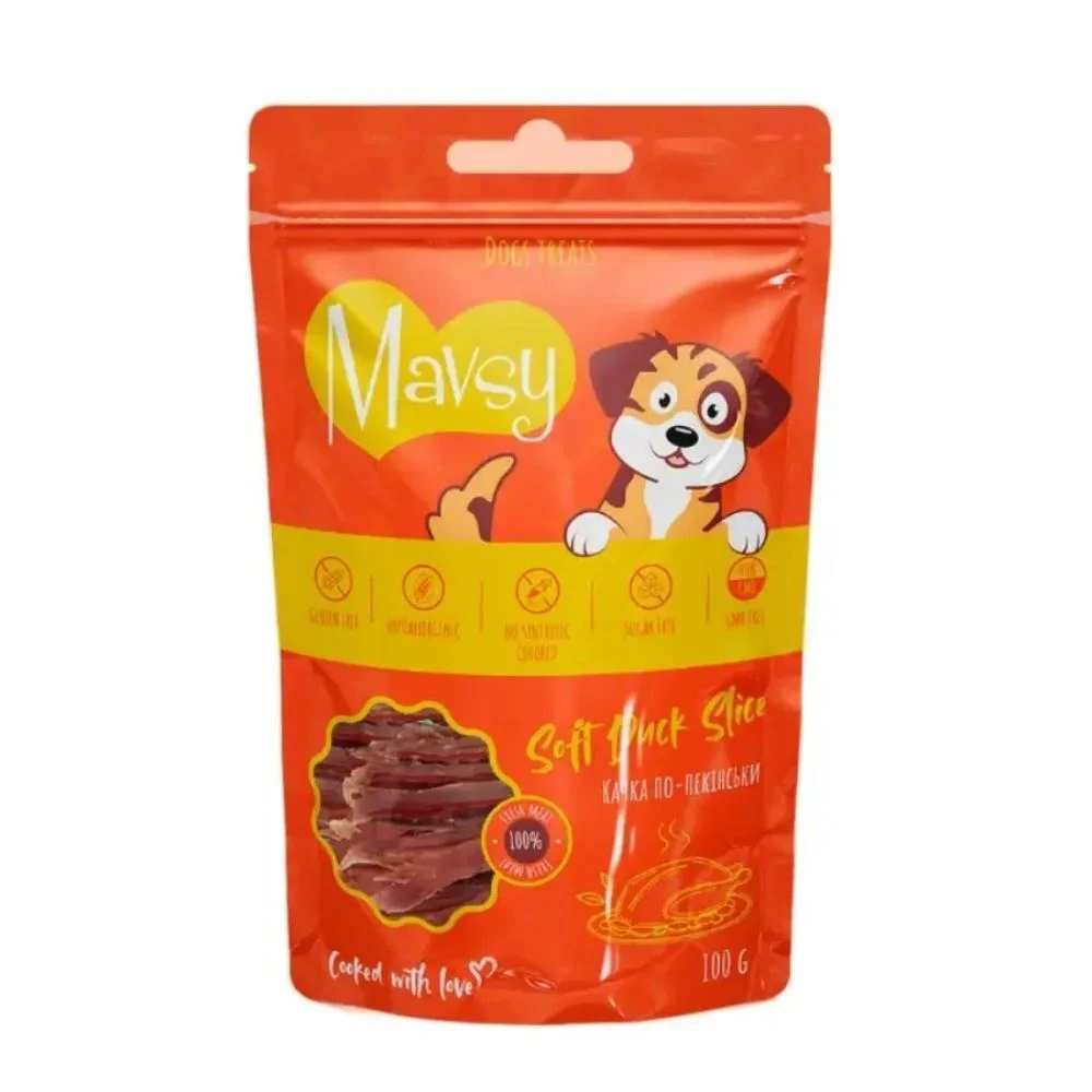 Ласощі для собак Mavsy Slice 100 г - качка
