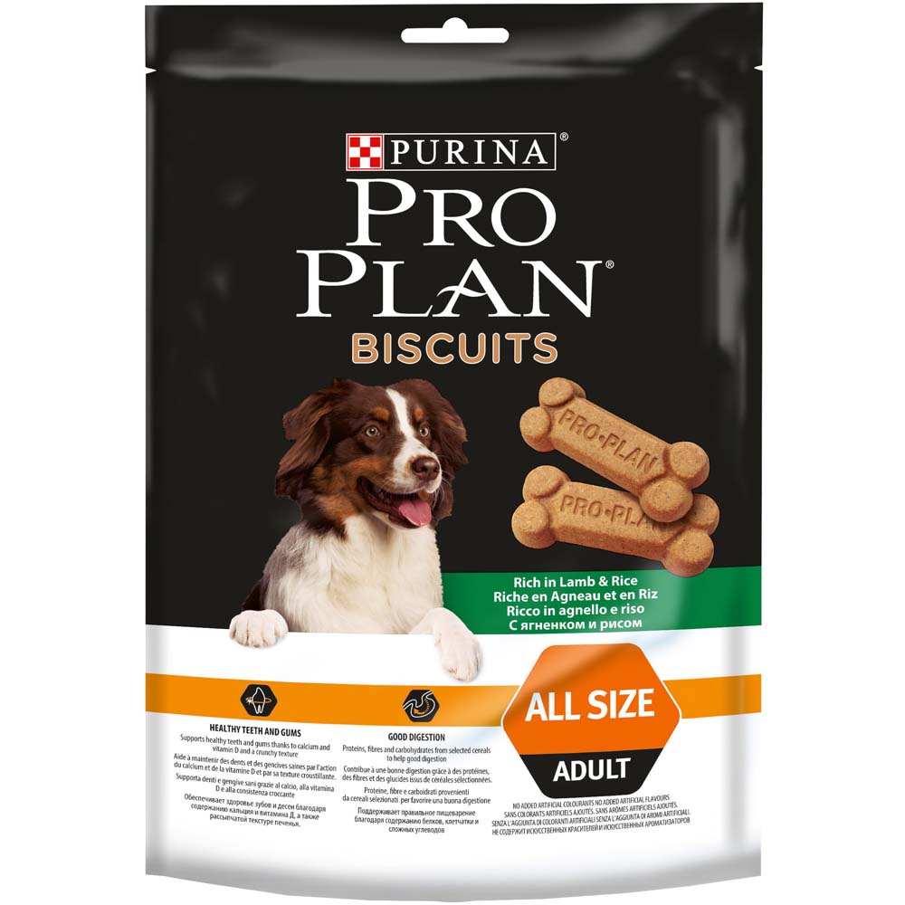 Ласощі для собак Pro Plan Biscuits 400 г (ягня і рис) Ласощі для собак Pro Plan Biscuits 400 г (ягня і рис)