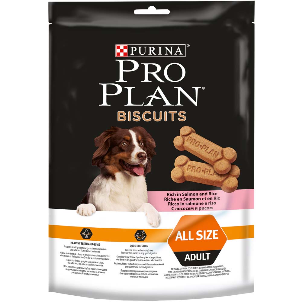 Ласощі для собак Pro Plan Biscuits 400 г (лосось і рис) Ласощі для собак Pro Plan Biscuits 400 г (лосось і рис)