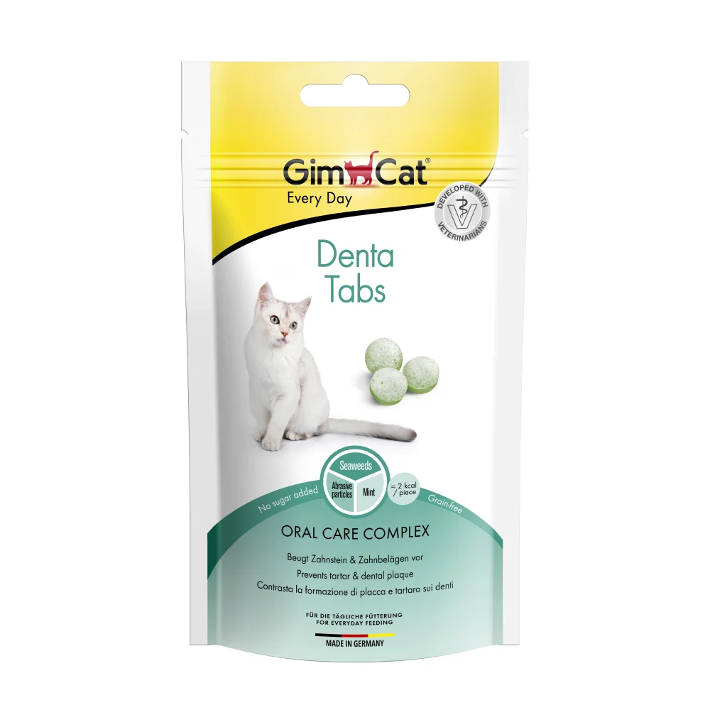 Лакомства для кошек GimCat Denta Tabs 40 г - мята Лакомства для кошек GimCat Denta Tabs 40 г - мята