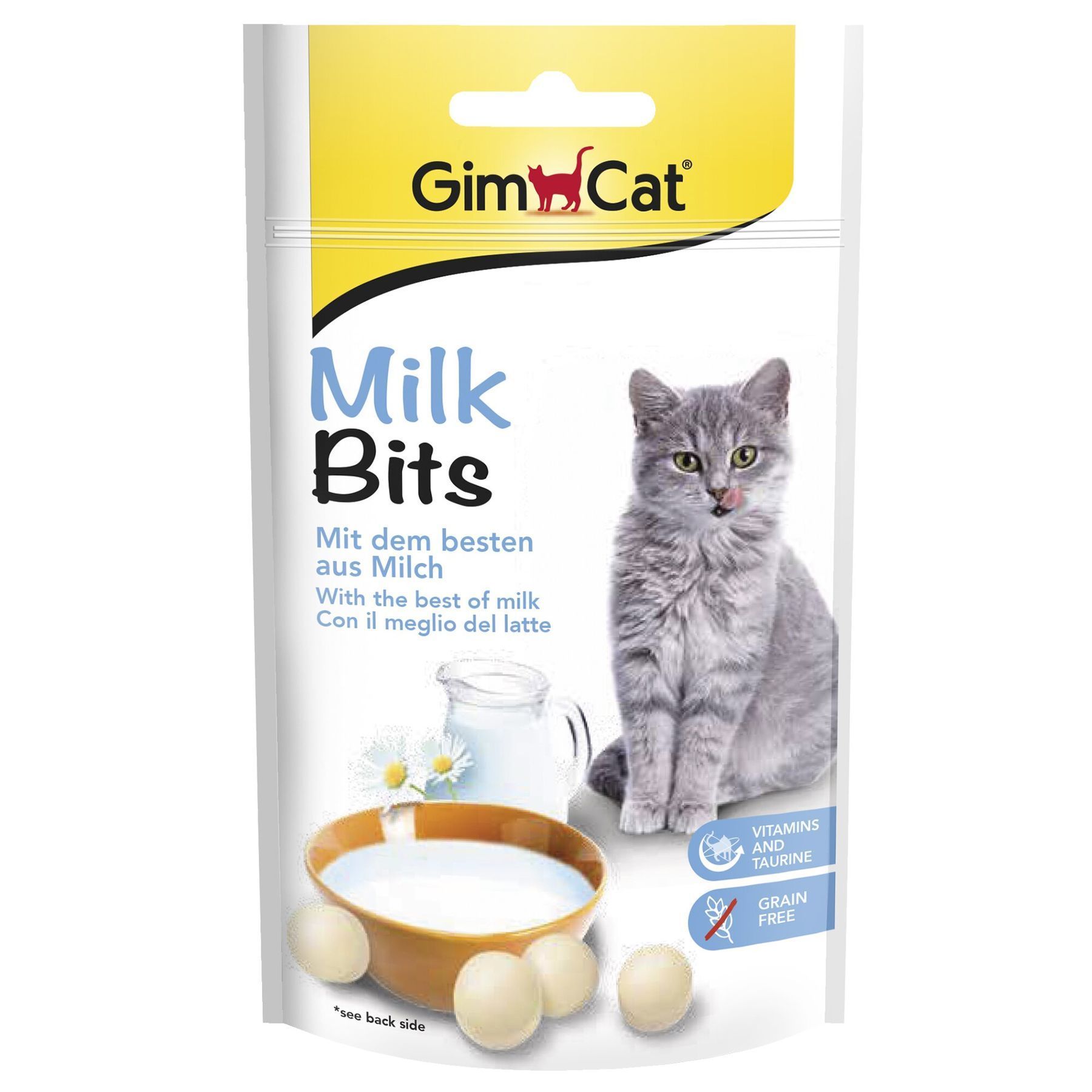 Ласощі для котів GimCat Milk Bits 40 г - молоко Ласощі для котів GimCat Milk Bits 40 г - молоко