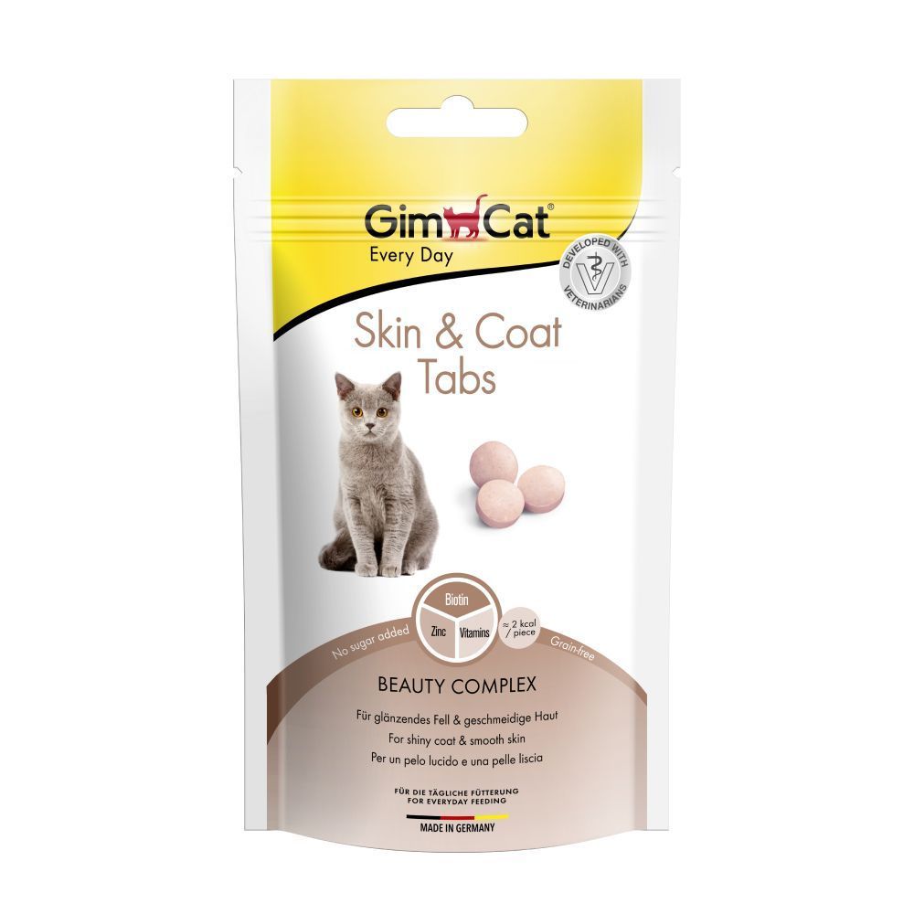 Лакомства для кошек GimCat Skin&Coat Tabs 40 г Лакомства для кошек GimCat Skin&Coat Tabs 40 г