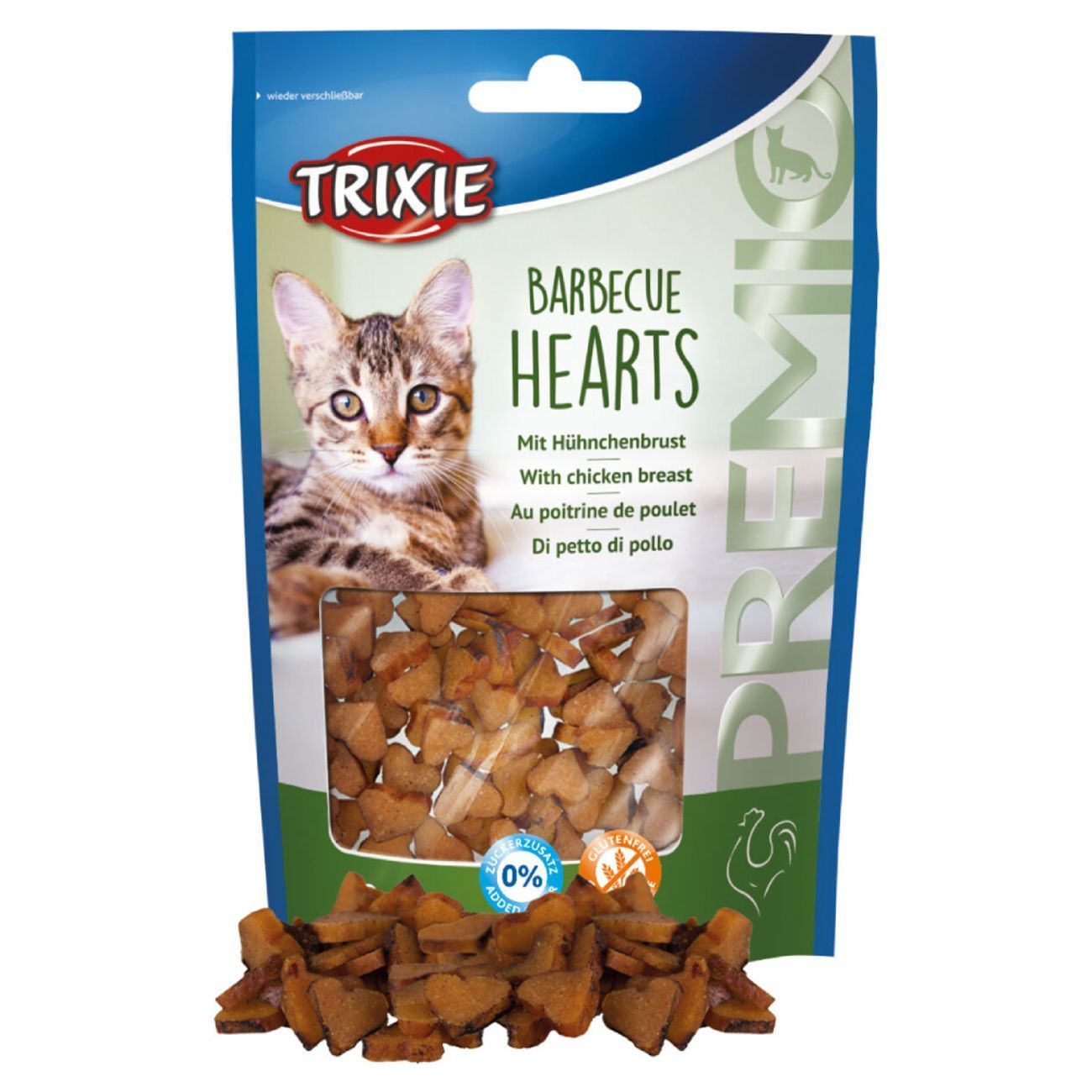 Ласощі для котів Trixie Premio Barbecue Hearts 50 г - курка