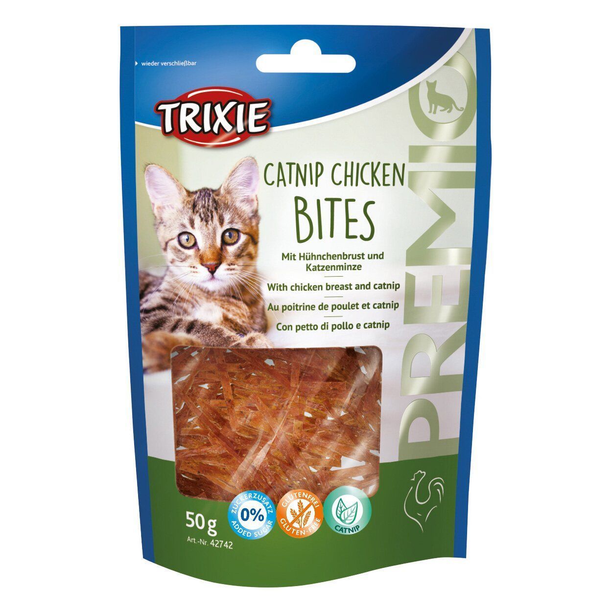 Ласощі для котів Trixie Premio Bites 50 г - курка та котяча м'ята Ласощі для котів Trixie Premio Bites 50 г - курка та котяча м'ята