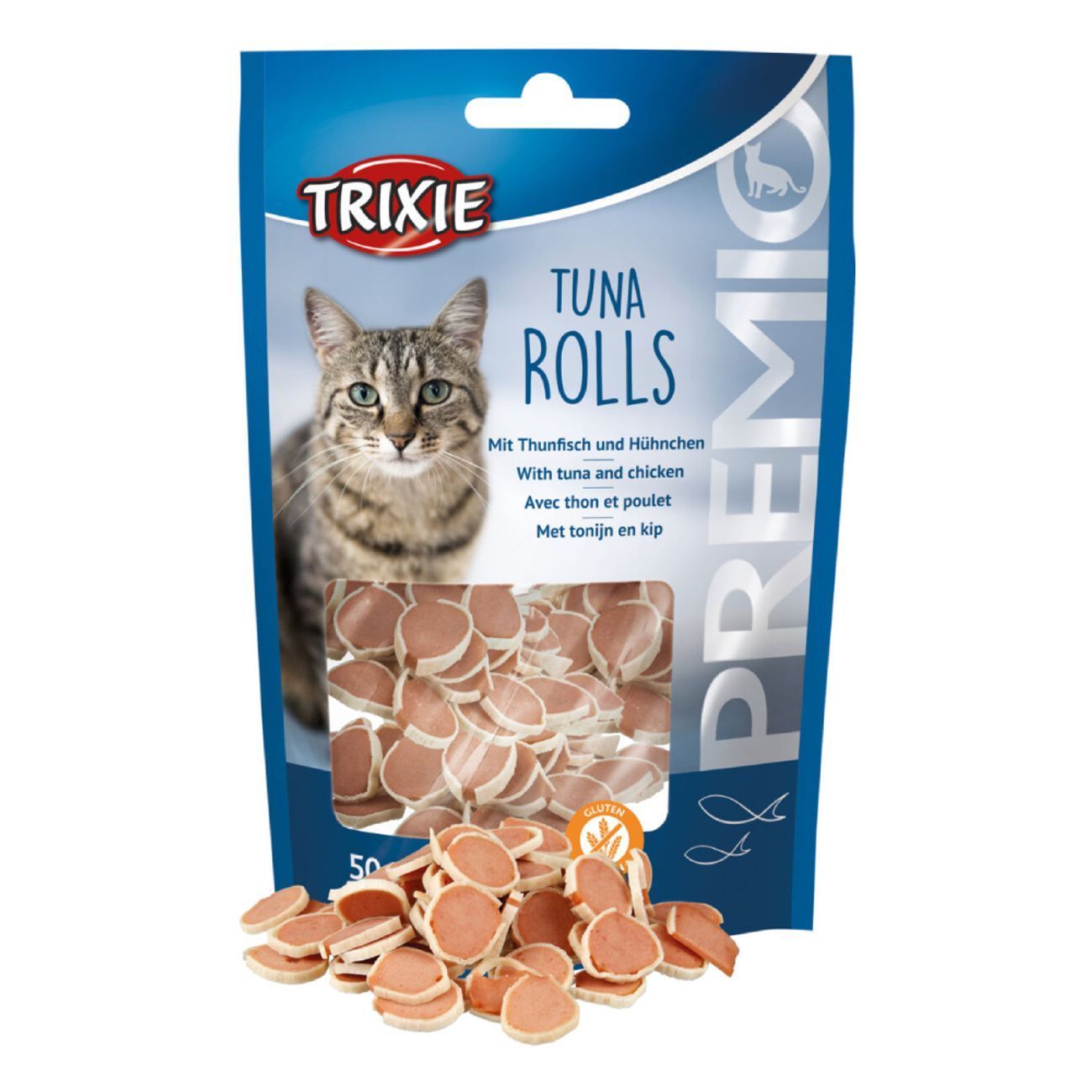 Ласощі для котів Trixie Premio Rolls 50 г - тунець та курка