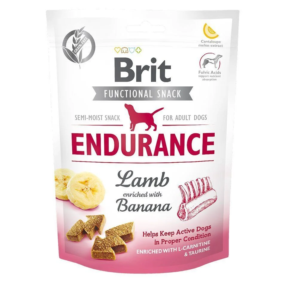 Ласощі для собак Brit Functional Snack Endurance 150 г - ягня та банан