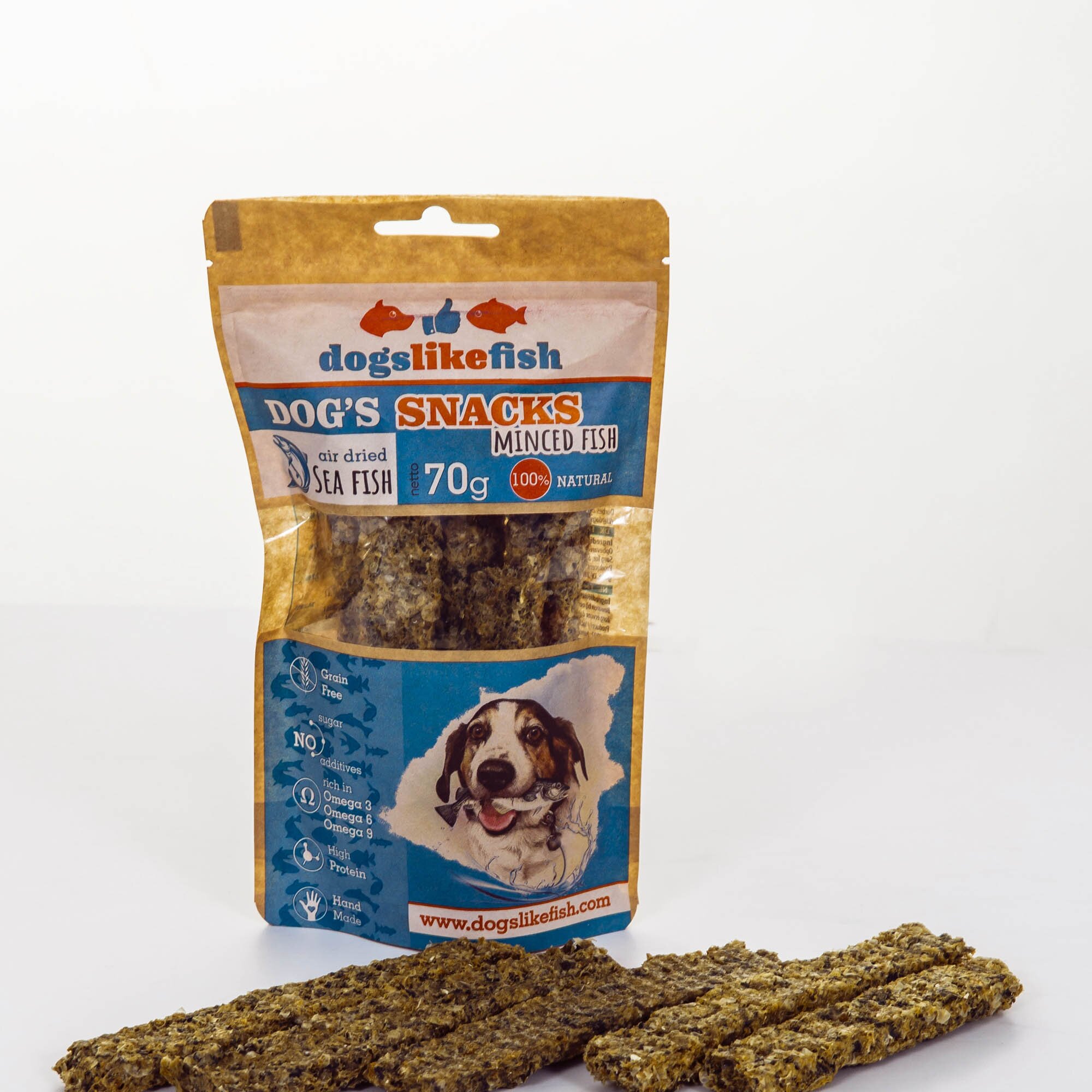 Ласощі для собак DoglikeFish смужка з тріски 70 г (тріска)