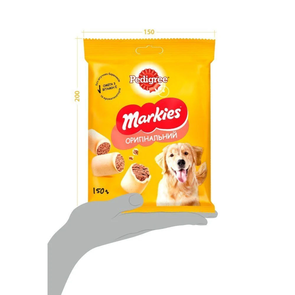Ласощі для собак Pedigree Markies 150 г - курка Ласощі для собак Pedigree Markies 150 г - курка