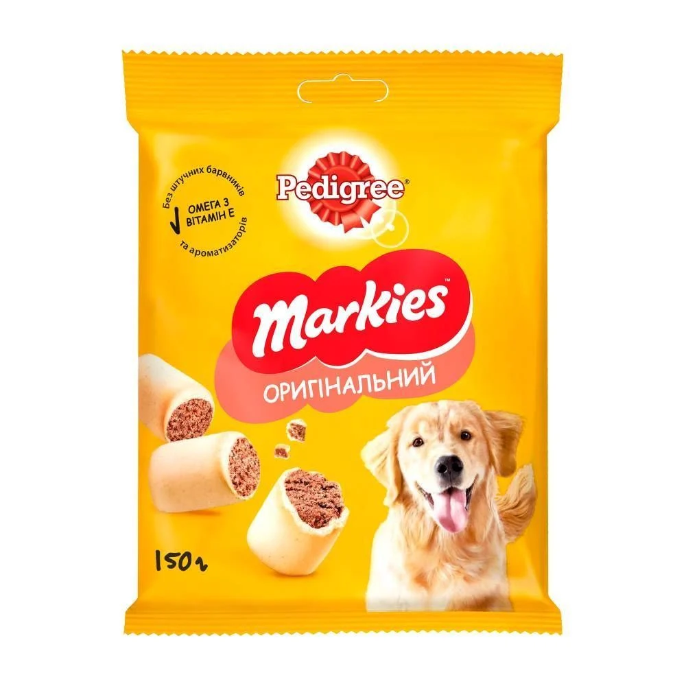 Ласощі для собак Pedigree Markies 150 г - курка Ласощі для собак Pedigree Markies 150 г - курка