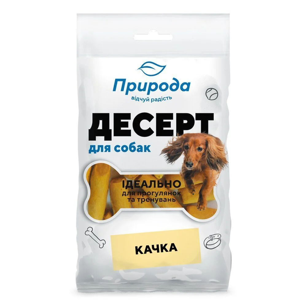 Ласощі для собак Priroda Десерт 100 г - качка Ласощі для собак Priroda Десерт 100 г - качка