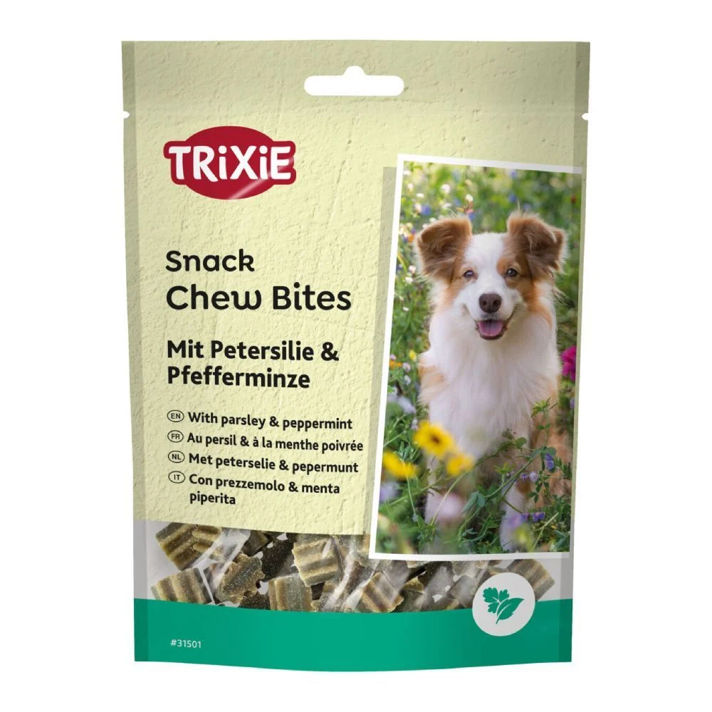 Ласощі для собак Trixie Denta Fun Snack Chew Bites 150 г - петрушка та м'ята Ласощі для собак Trixie Denta Fun Snack Chew Bites 150 г - петрушка та м'ята