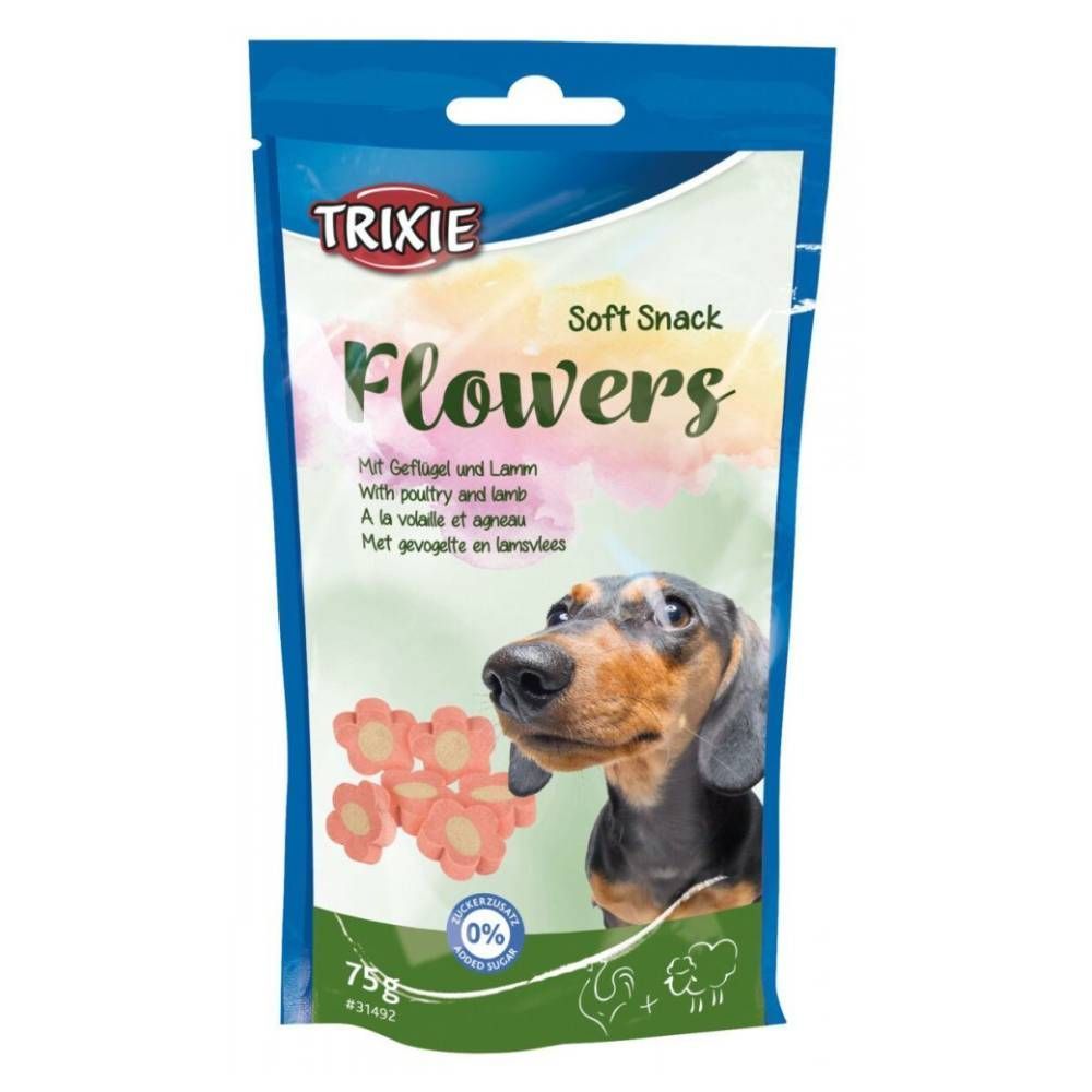 Ласощі для собак Trixie Soft Snack Flowers 75 г - курка та ягня Ласощі для собак Trixie Soft Snack Flowers 75 г - курка та ягня