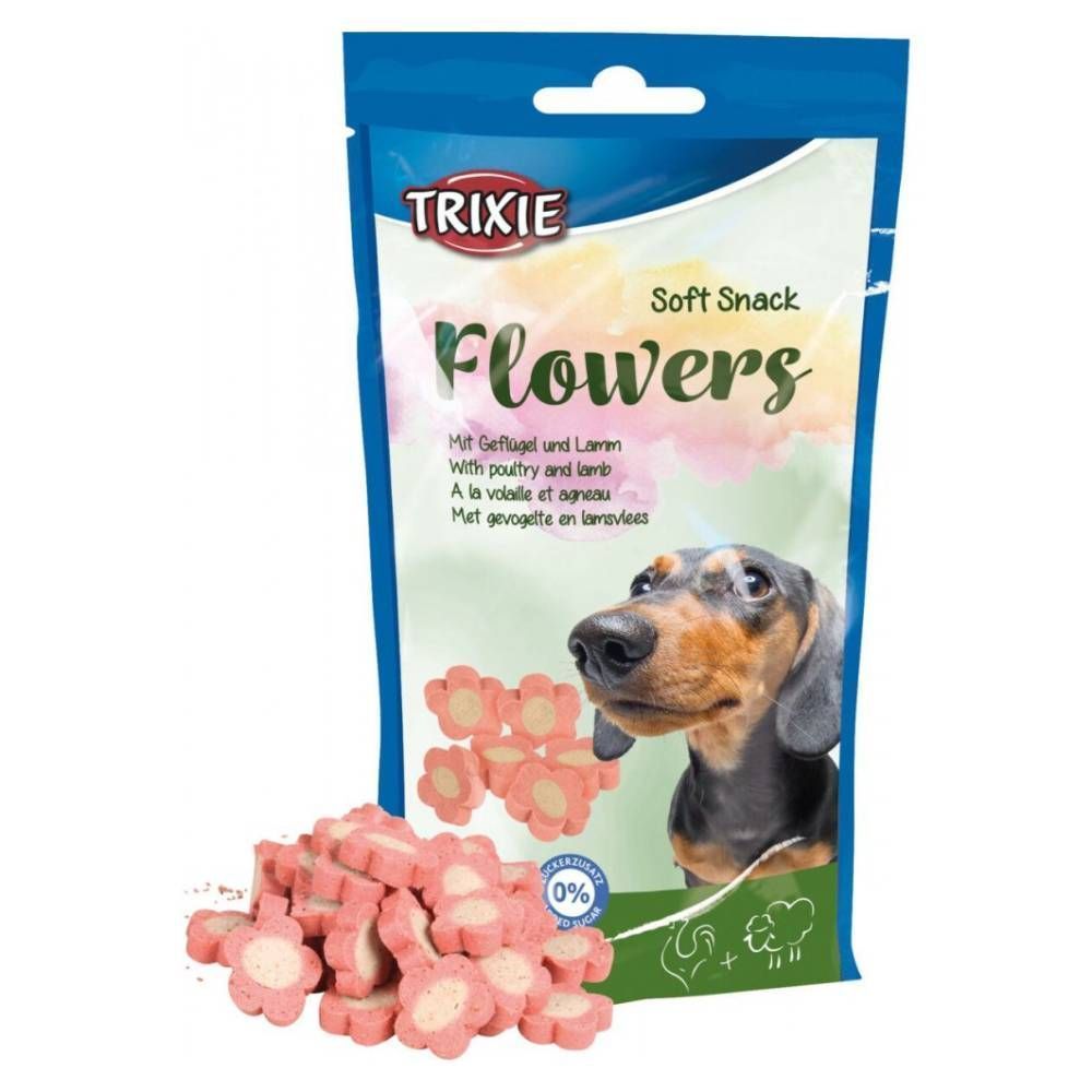 Ласощі для собак Trixie Soft Snack Flowers 75 г - курка та ягня Ласощі для собак Trixie Soft Snack Flowers 75 г - курка та ягня