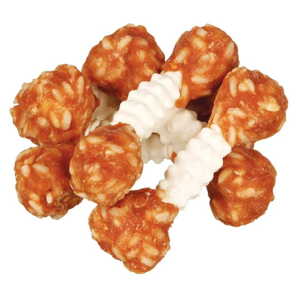 Ласощі для собак Trixie Denta Fun Snack Dumbbells 100 г - курка та рис Ласощі для собак Trixie Denta Fun Snack Dumbbells 100 г - курка та рис