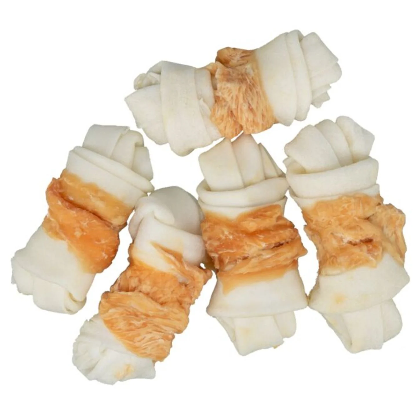 Ласощі для собак Trixie Denta Fun Knot 5 см 5 шт 70 г - курка Ласощі для собак Trixie Denta Fun Knot 5 см 5 шт 70 г - курка
