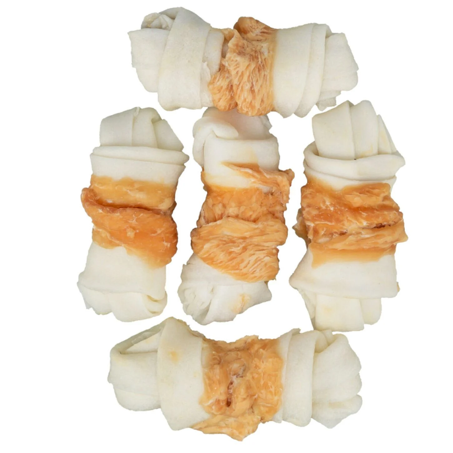 Ласощі для собак Trixie Denta Fun Knot 5 см 5 шт 70 г - курка Ласощі для собак Trixie Denta Fun Knot 5 см 5 шт 70 г - курка