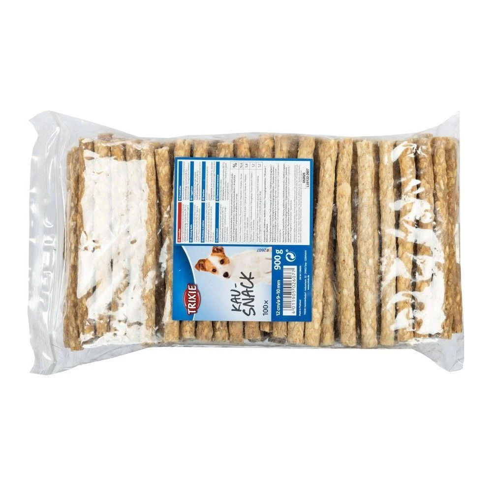 Ласощі для собак Trixie Chewing Rolls 12 см 100 шт 900 г Ласощі для собак Trixie Chewing Rolls 12 см 100 шт 900 г