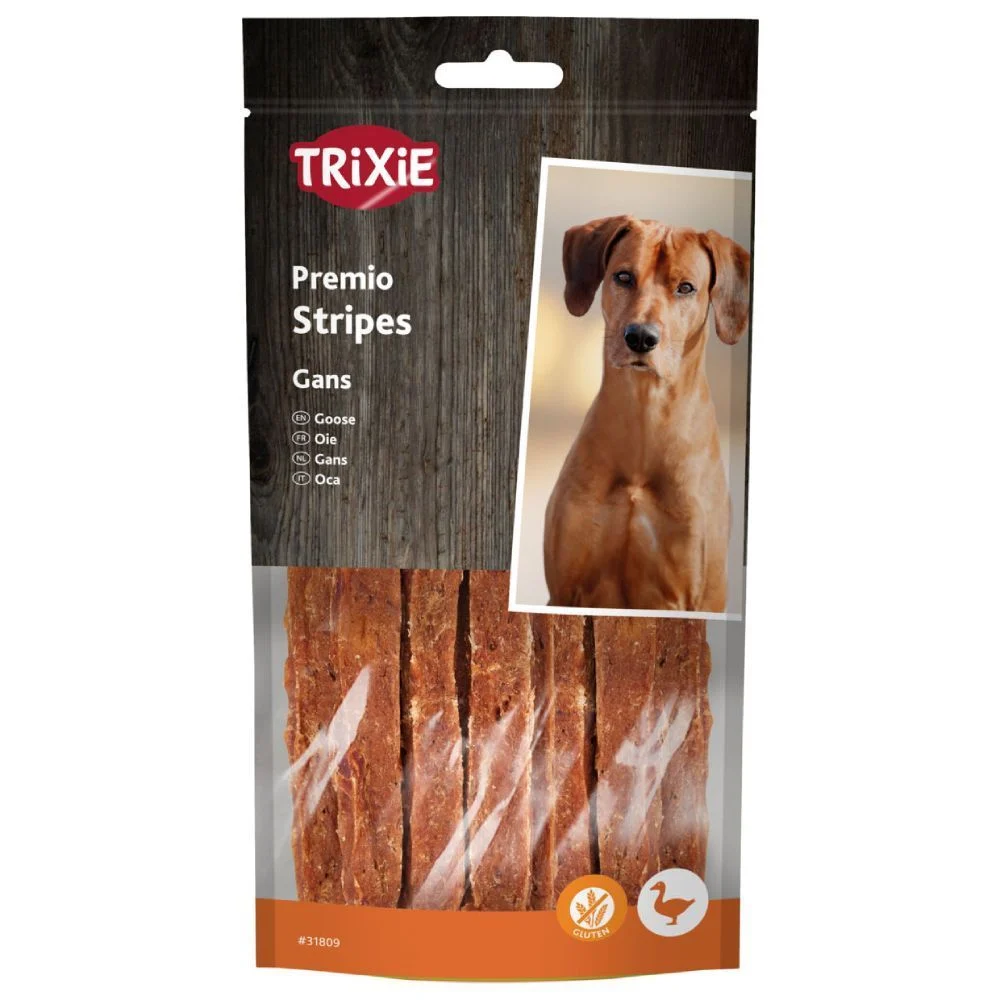 Ласощі для собак Trixie Premio Stripes 65 г - гусак Ласощі для собак Trixie Premio Stripes 65 г - гусак