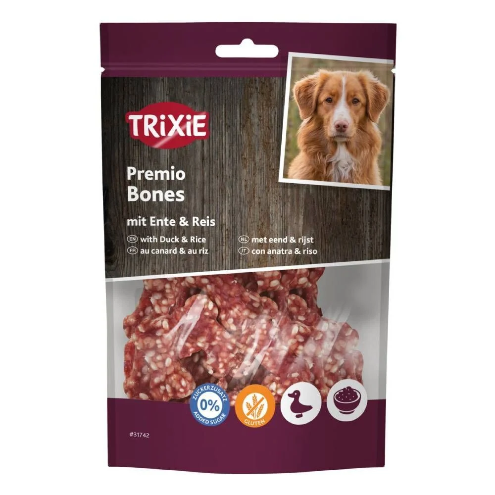 Ласощі для собак Trixie Premio Bones 80 г - качка та рис Ласощі для собак Trixie Premio Bones 80 г - качка та рис