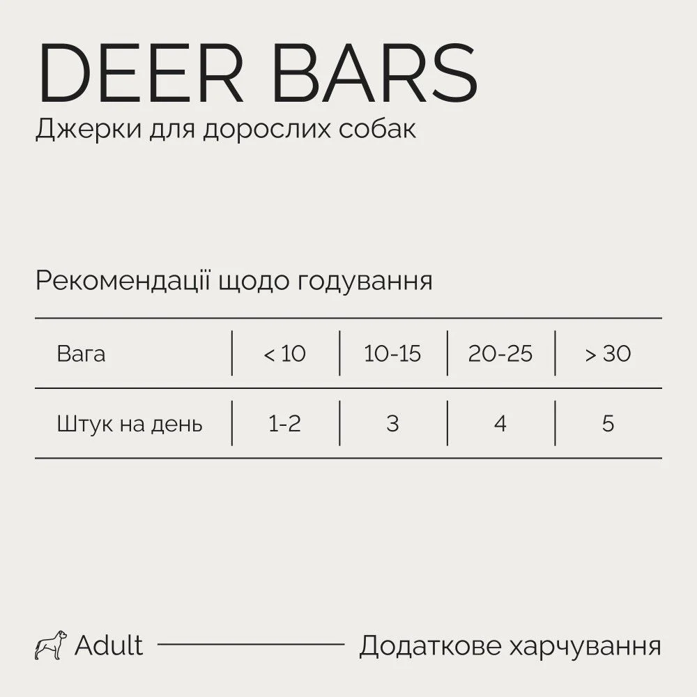 Ласощі для собак Savory Deer Bars 100 г - олень