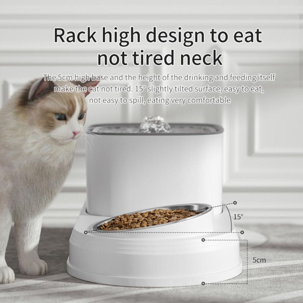 Lapka Pet 2 в 1 поилка-фонтан с кормушкой для кошек Lapka Pet 2 в 1 поилка-фонтан с кормушкой для кошек
