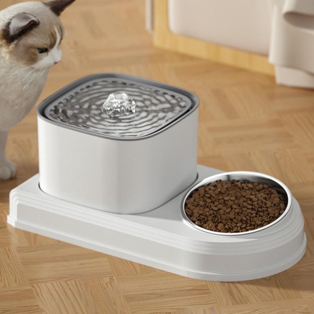 Lapka Pet 2 в 1 поилка-фонтан с кормушкой для кошек Lapka Pet 2 в 1 поилка-фонтан с кормушкой для кошек
