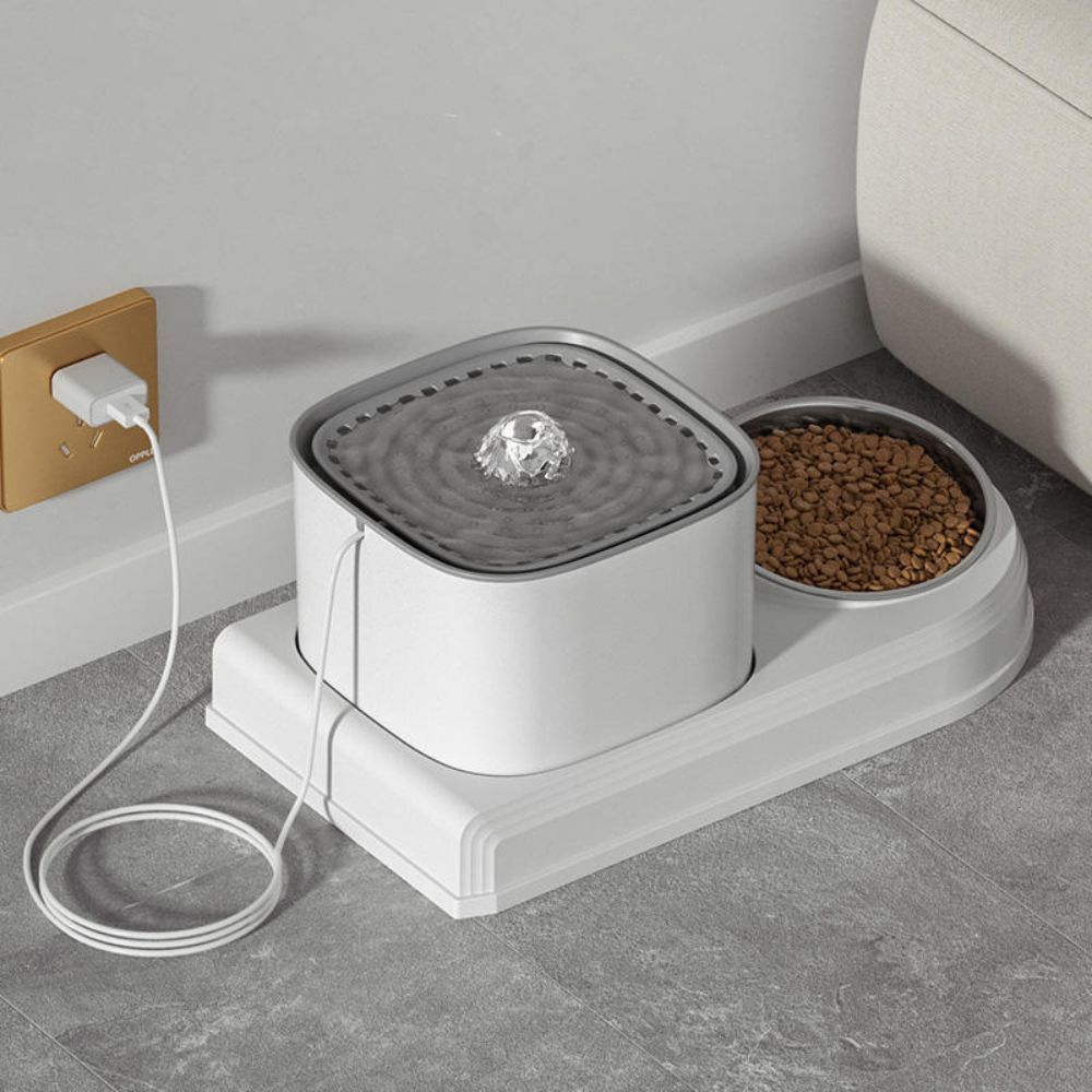 Lapka Pet 2 в 1 поилка-фонтан с кормушкой для кошек Lapka Pet 2 в 1 поилка-фонтан с кормушкой для кошек
