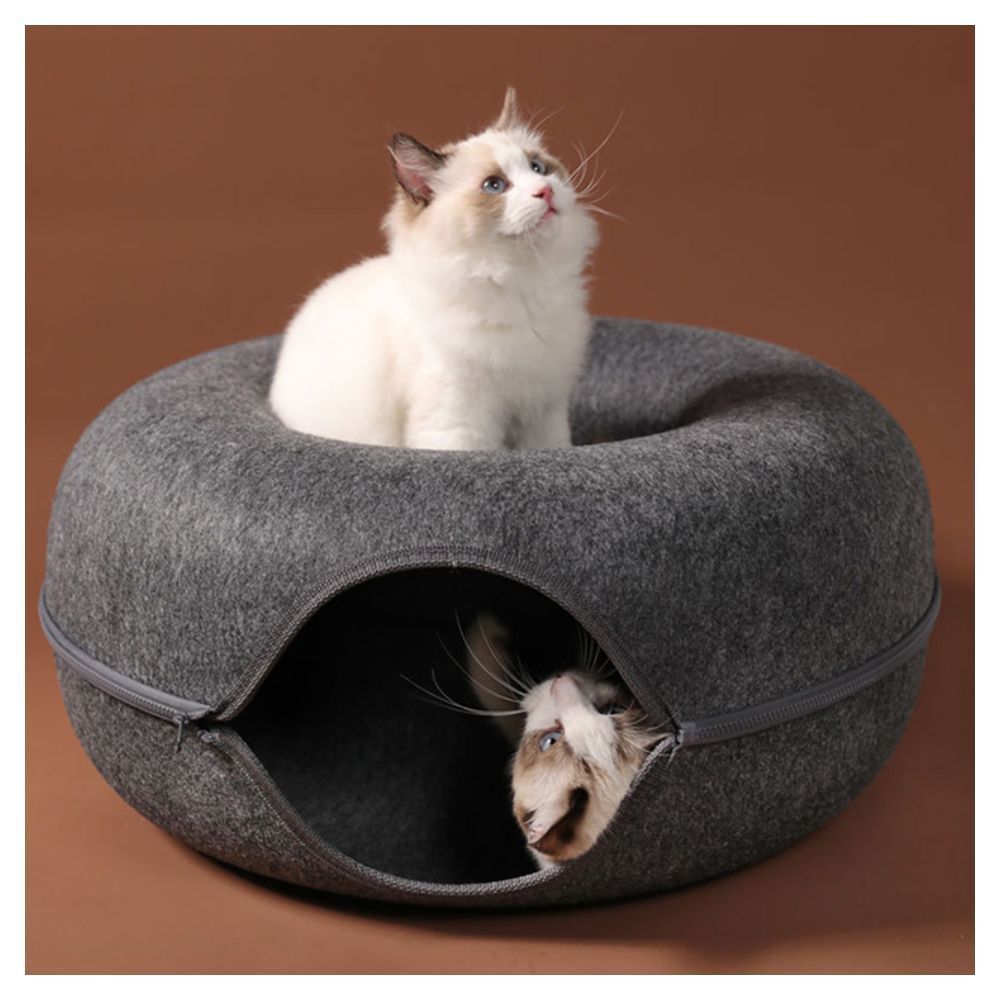 Тунель-лежанка для котів Me&Pet М 50х20 см - сірий Тунель-лежанка для котів Me&Pet М 50х20 см - сірий