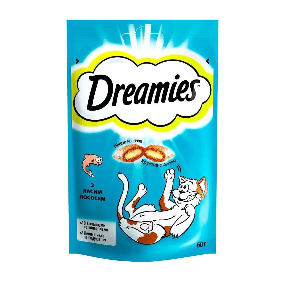 Ласощі для котів Dreamies 60 г - лосось Ласощі для котів Dreamies 60 г - лосось