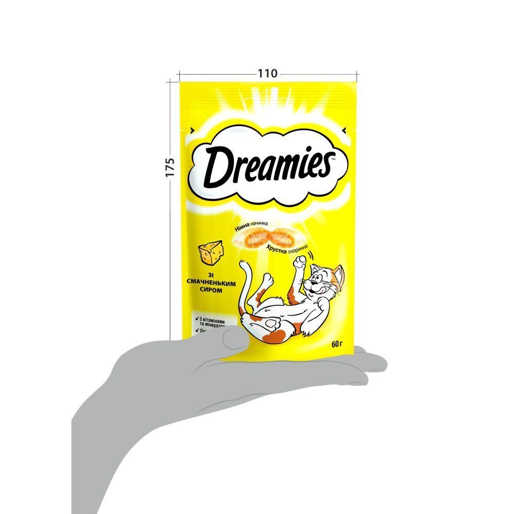 Ласощі для котів Dreamies 60 г - сир