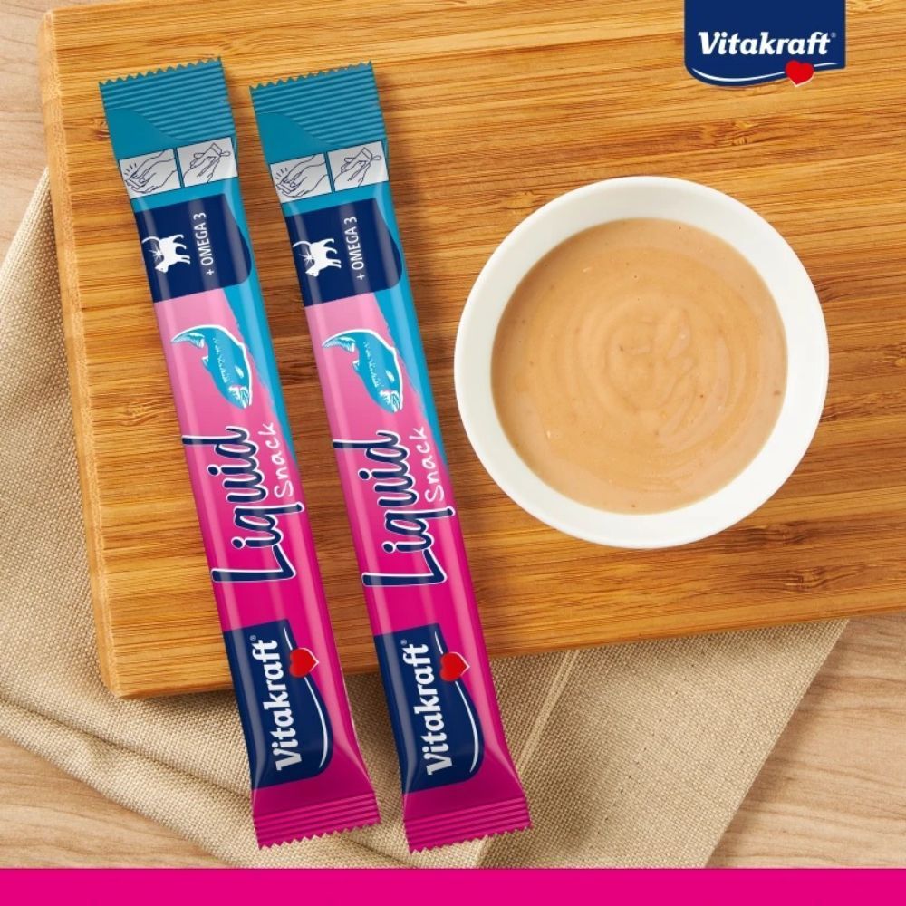 Ласощі для котів Vitakraft Liquid Snack 15 г - лосось Ласощі для котів Vitakraft Liquid Snack 15 г - лосось