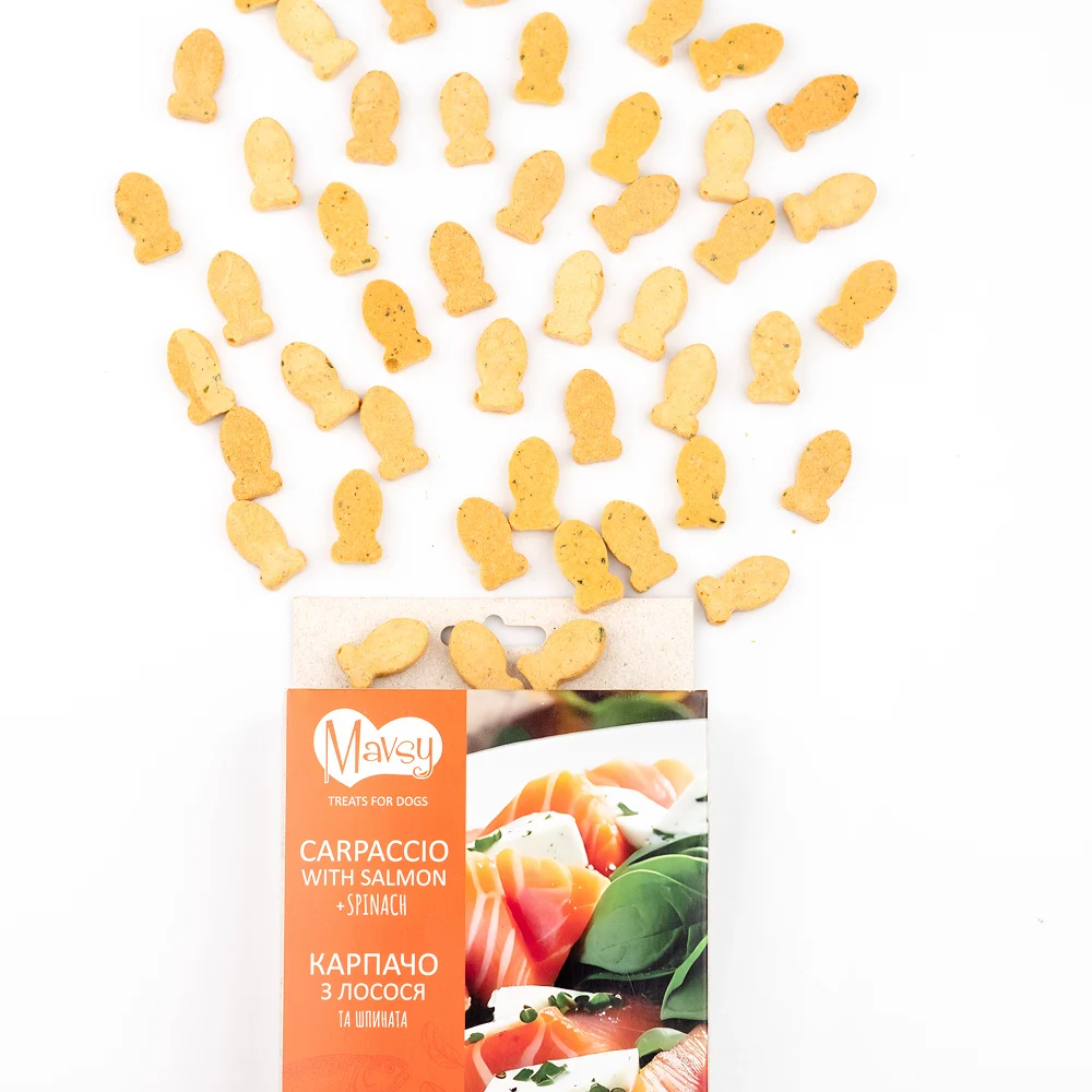 Ласощі для собак Mavsy Freeze dried 50 г - карпачо з лосося