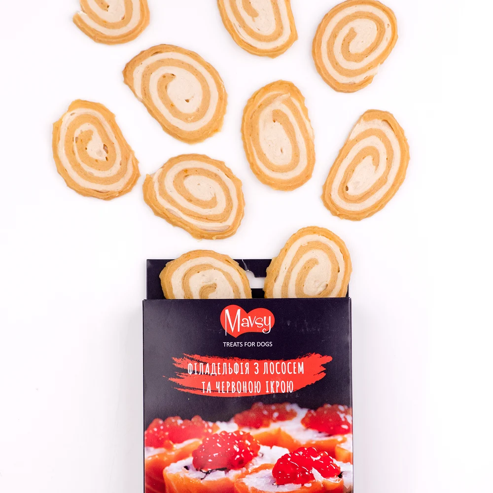 Ласощі для собак Mavsy Refined jerky 100 г - філадельфія Ласощі для собак Mavsy Refined jerky 100 г - філадельфія