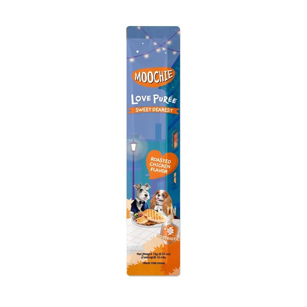 Лакомство для собак Moochie Love Puree Sweet Dearest 4 шт х 15 г - курица Лакомство для собак Moochie Love Puree Sweet Dearest 4 шт х 15 г - курица