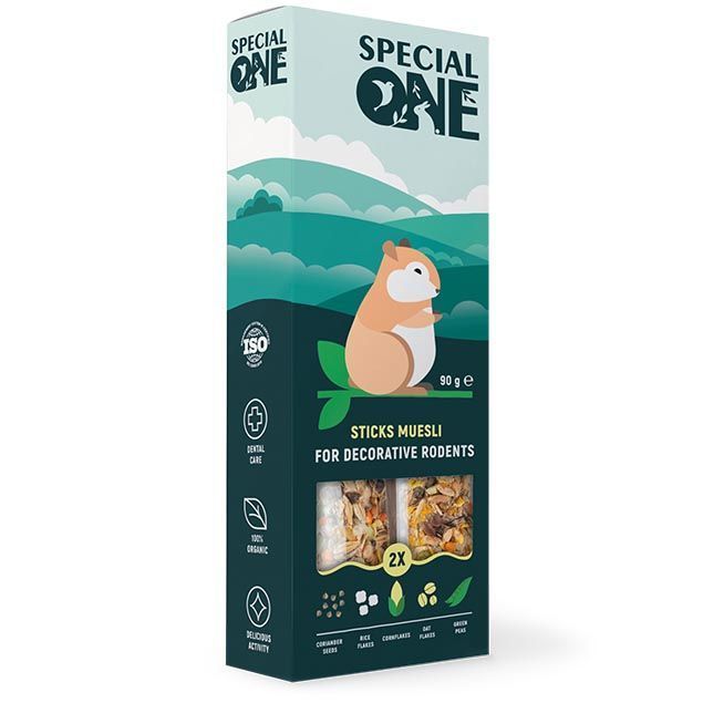 Ласощі для гризунів Special One 2 шт х 45 г - мюслі Ласощі для гризунів Special One 2 шт х 45 г - мюслі