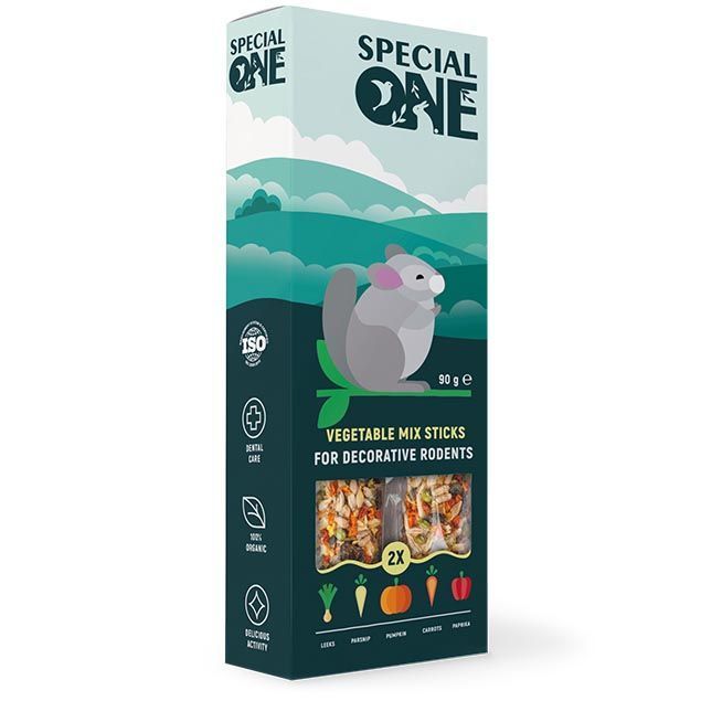 Ласощі для гризунів Special One 2 шт х 45 г - овочі Ласощі для гризунів Special One 2 шт х 45 г - овочі