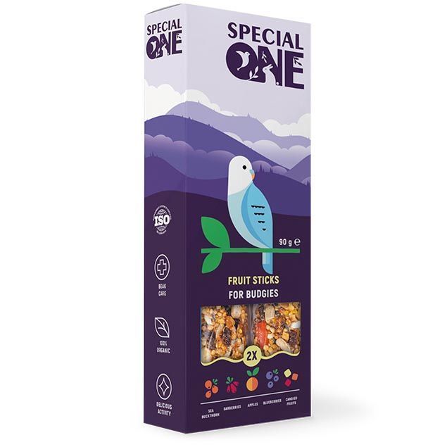 Ласощі для хвилястих папуг Special One 2 шт х 30 г - фрукти