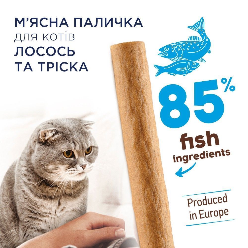 Ласощі для котів Club 4 Paws 5 г - лосось та тріска