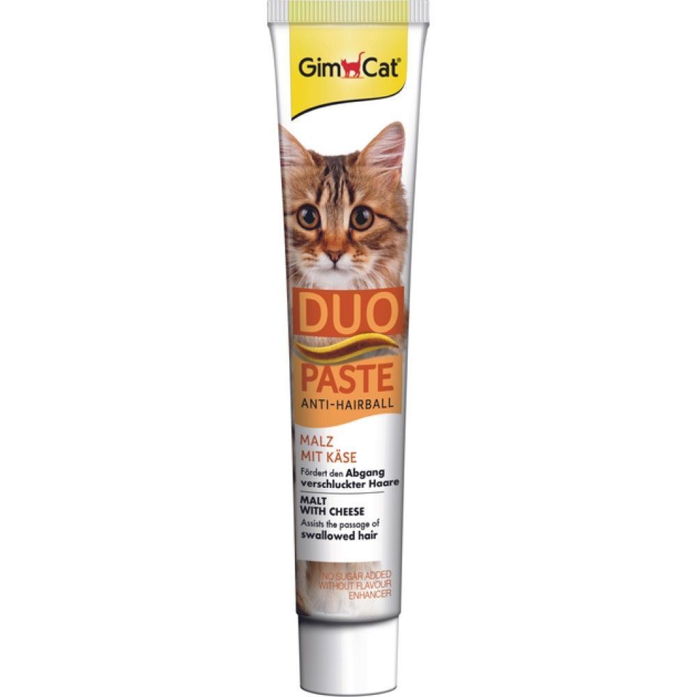 Ласощі для котів GimCat Duo Paste Anti-hairboll 50 г - сир Ласощі для котів GimCat Duo Paste Anti-hairboll 50 г - сир