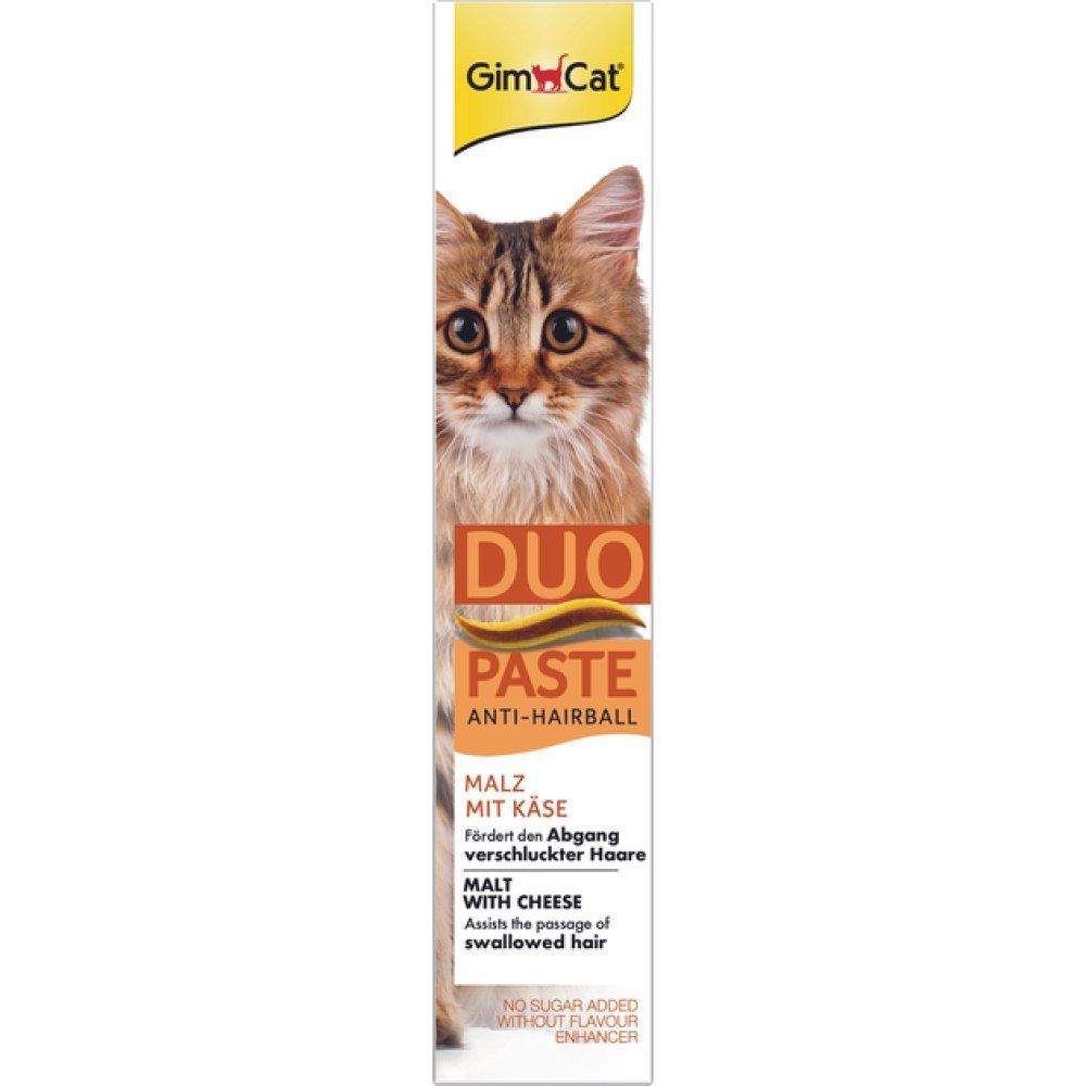 Ласощі для котів GimCat Duo Paste Anti-hairboll 50 г - сир Ласощі для котів GimCat Duo Paste Anti-hairboll 50 г - сир