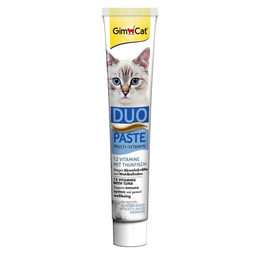 Лакомство для кошек GimCat Duo Paste Multi-vitamin 12 vitamins 50 г - тунец Лакомство для кошек GimCat Duo Paste Multi-vitamin 12 vitamins 50 г - тунец