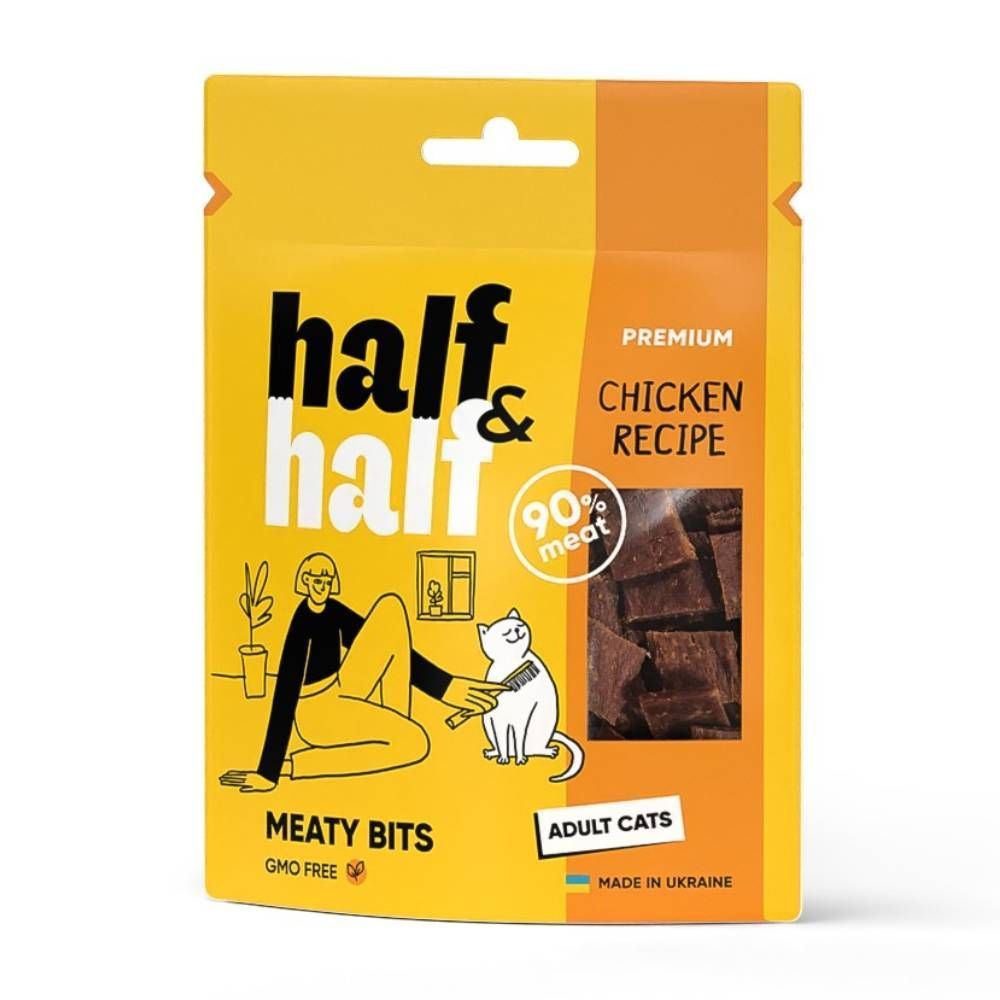 ΠΠ°ΠΊΠΎΠΌΡΡΠ²Π° Π΄Π»Ρ ΠΊΠΎΡΠ΅ΠΊ Half&Half Meaty Bits Adult 50 Π³ - ΠΊΡΡΠΈΡΠ° ΠΠ°ΠΊΠΎΠΌΡΡΠ²Π° Π΄Π»Ρ ΠΊΠΎΡΠ΅ΠΊ Half&Half Meaty Bits Adult 50 Π³ - ΠΊΡΡΠΈΡΠ°