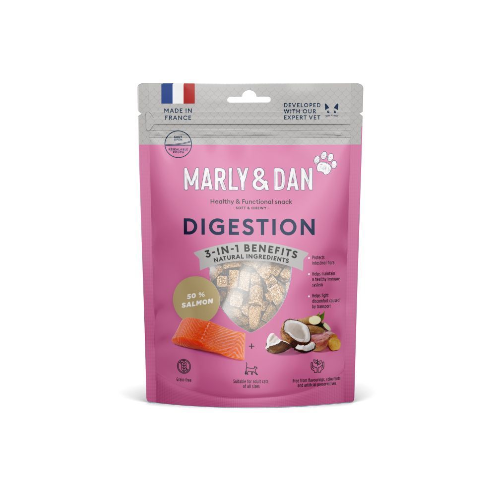 Ласощі для котів Marly & Dan Digestion 40 г - лосось Ласощі для котів Marly & Dan Digestion 40 г - лосось
