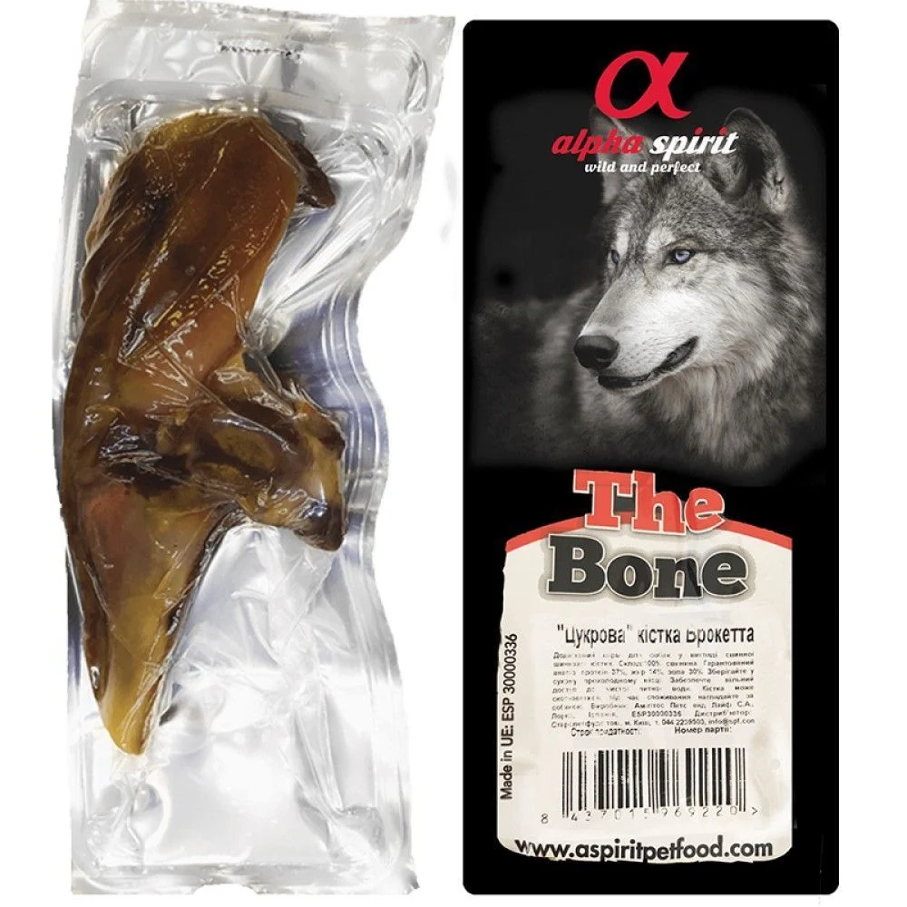 Ласощі для собак Alpha Spirit The Bone Brochette 18-20 см - цукрова кістка Ласощі для собак Alpha Spirit The Bone Brochette 18-20 см - цукрова кістка